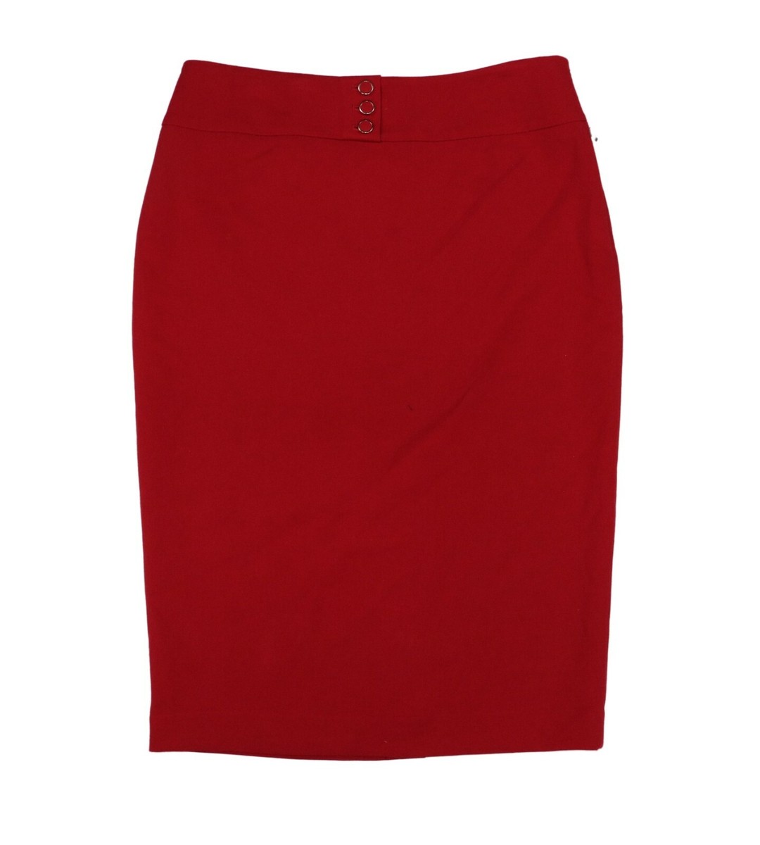 Karl Lagerfeld Paris Solid Color Side Zip Midi Length Skirt Size