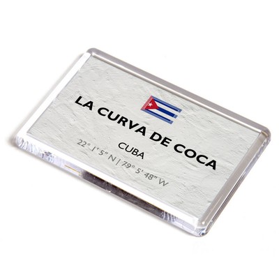 FRDGE MAGNET - La Curva de Coca - Kuba - Lat/Long