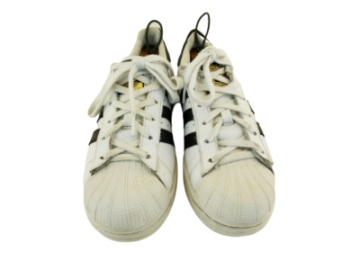 Adidas superstar womans White Sneakers white black classic Sz7.5