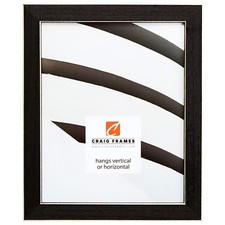 Craig Frames 1" Shaker, Black Wood Picture Frame Poster Frame
