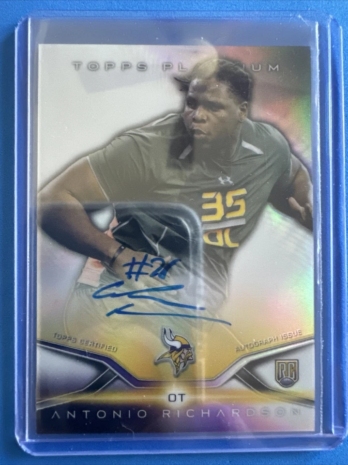 2014 Topps Platinum Autographs Refractors Football Card #56 Antonio Richardson - Image 3 of 3