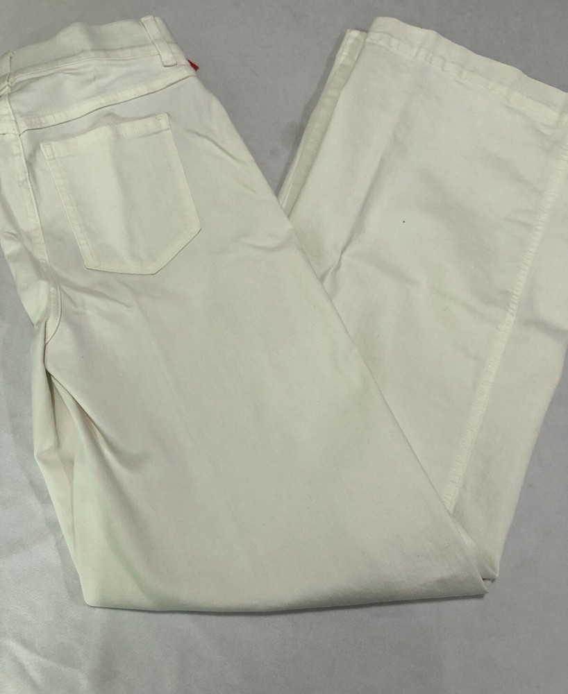 Spanx Seamed Front Wide Leg  S Hi Rise White, Size S No Zipper No Front Pockets
