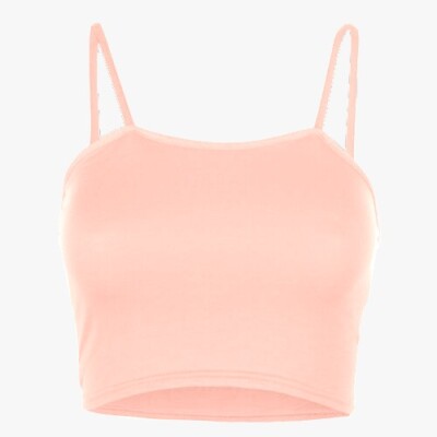 DAMEN DAMEN ÄRMELLOS TRÄGER BANDEAU UNI CAMISOLE BOOBTUBE BRALET CROP TOP