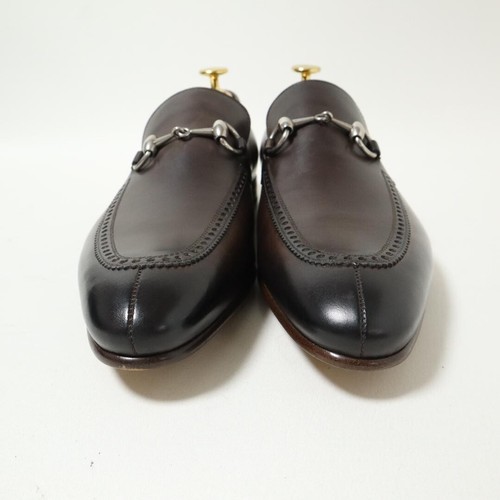 Gucci Silber Horsebit Halbschuhe Braun Leder Slipper Größe UK6,5 US7 Original - Bild 19 von 19