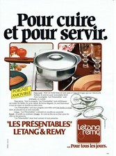 Publicité Advertising 119 1980 Létang & Rémy Casseroles "les Presentables"