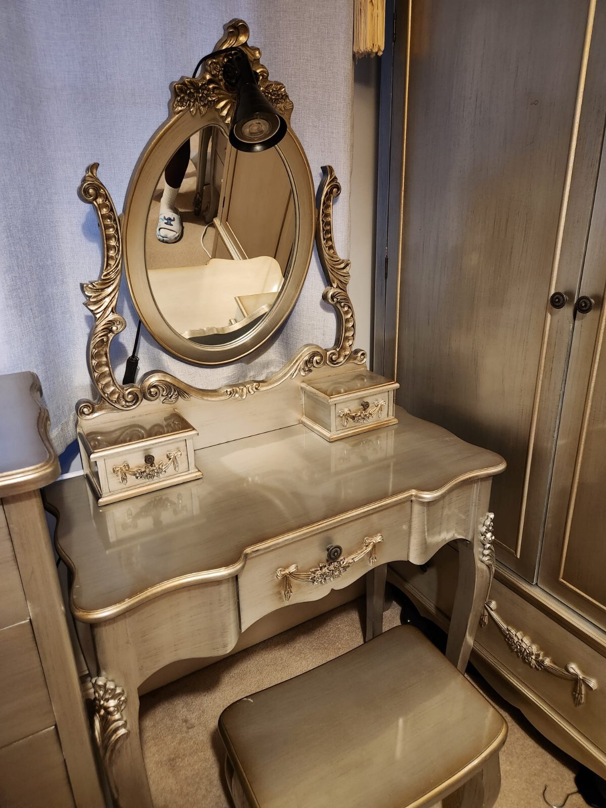 Toulouse Silver French Style Shabby Chic Bedroom Furniture eBay