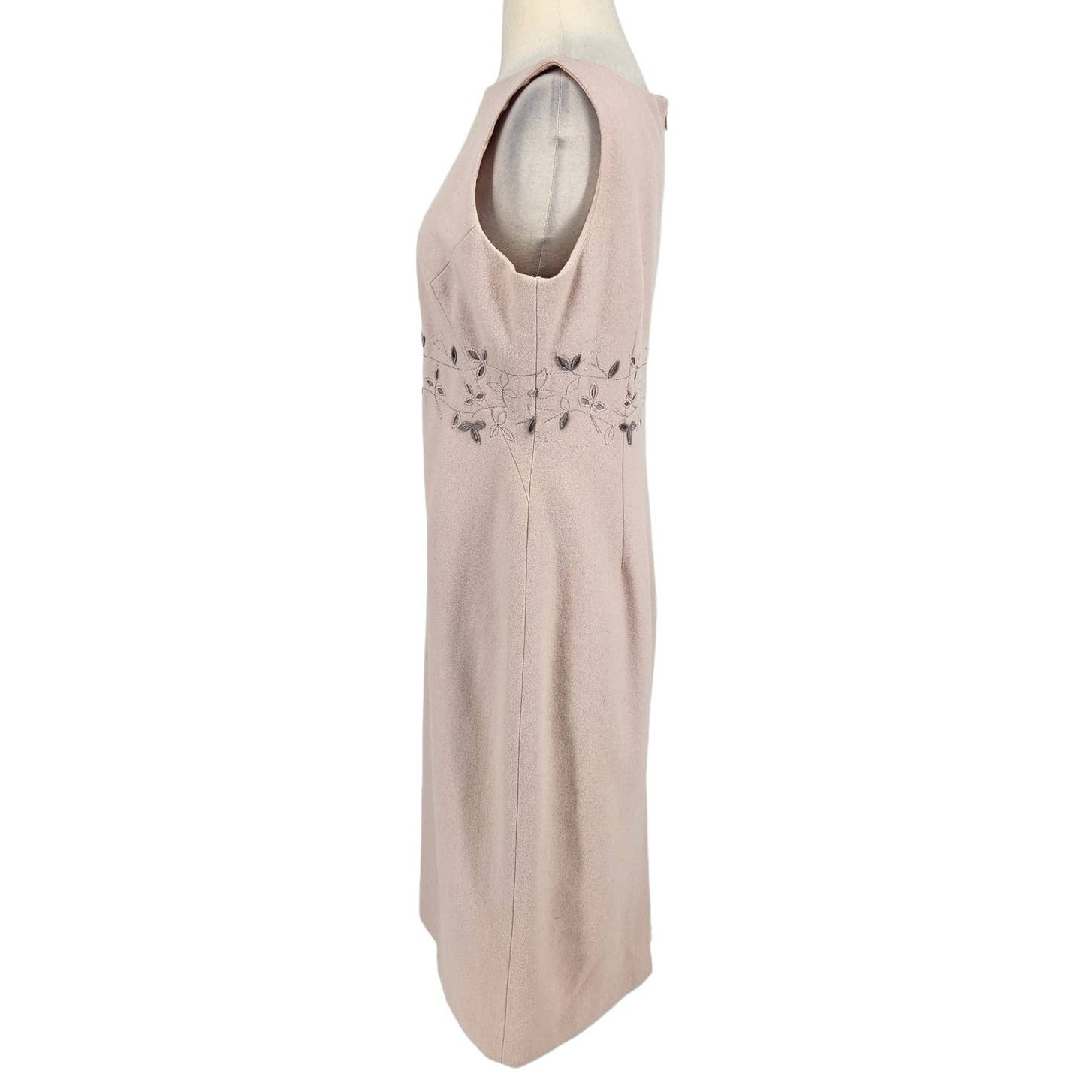 Kay Unger Wool Cashmere Pink Sheath Dress - image 4