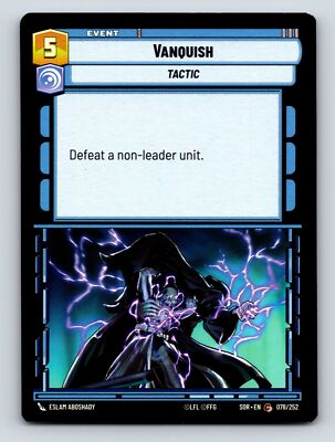 Tactic Vanquish Command Event Card Tactic Nonleader Defeat Unit 5U C1