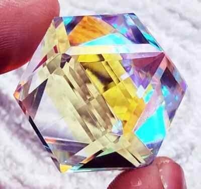 Beautiful Mystic Topaz Hexagon Cut 100+ Ct Loose Gemstone Natural EGL Certified