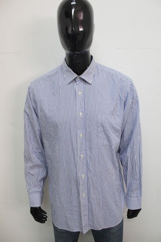 Burberrys Camicia Uomo Taglia 43 Cotone Righe Chemise Manica Lunga Logo Man - Foto 2 di 13