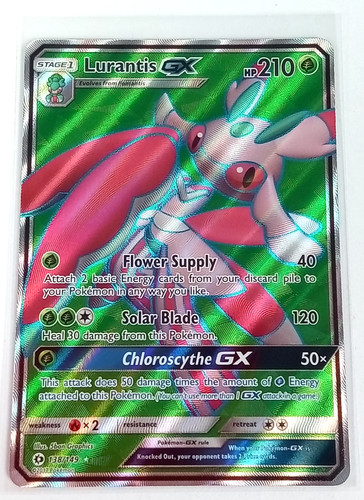 Lurantis Gx 138/149 Sun & Moon Full Art Holo Rare Pokémon Card 2017