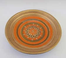 Mid Century Rosenthal Netter Bitossi Orange 12" Display Bowl Italy