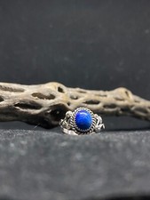 Handmade Native American Navajo lapis lazuli sterling silver ring size 8