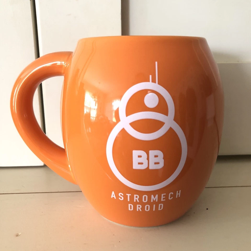 Taza de cerámica ovalada Star Wars BB8 18 OZ Lucas Film BB-8 droide astromecánico naranja Foto 2 de 4