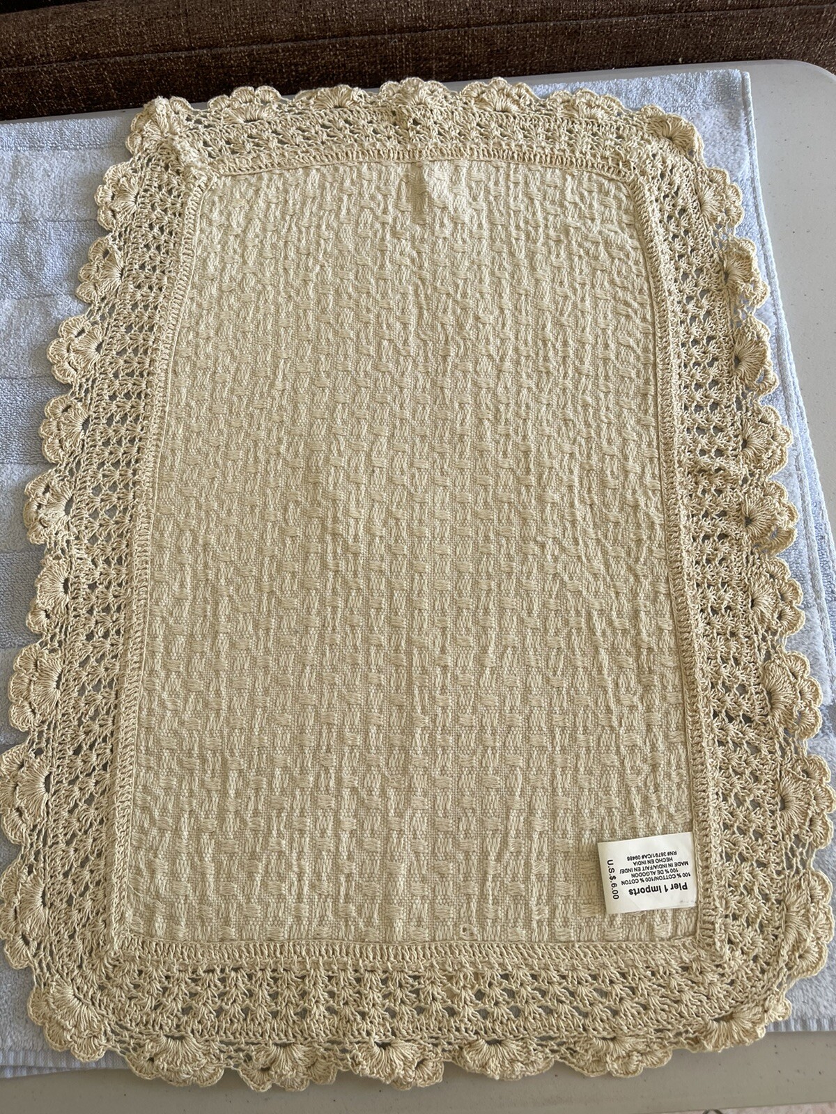 Pier 1 Imports Vintage Placemats 100 Cotton 14”x12”Dinning Home Decor