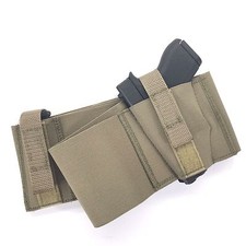 4" Conceal Carry Elastic Belly Band Holster w/ Mag - Olive Tan - USA made