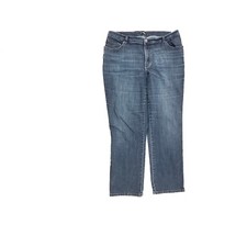 Lee Relaxed Fit Straight Leg Women's size 16P Dark Wash Blue Denim Jeans
