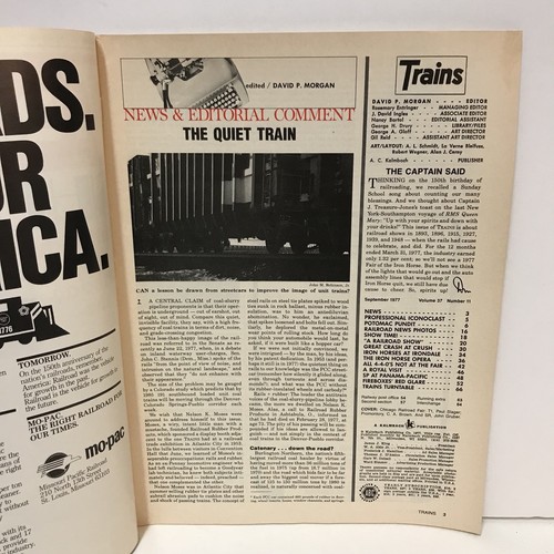 Trains The Magazine Of Railroading Back Issue September 1977 Crush Crash Royal - Bild 2 von 12