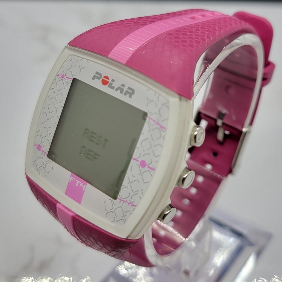 Polar FT4 Womens Digital Heart Rate Monitor Watch Pink New Battery