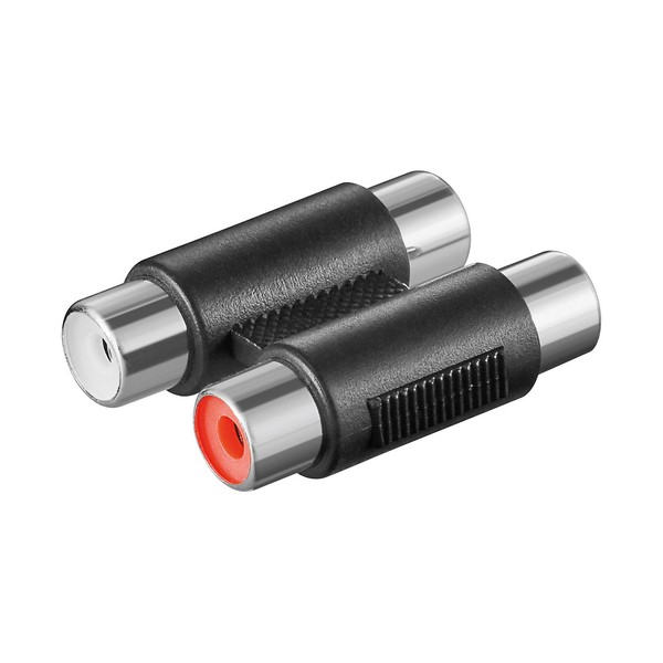 Stereo Audio Adapter Doppel Kupplung Verbinder 2X Cinch 2X Rca Chinch Buchse-image