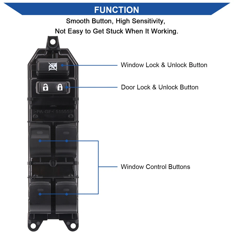Window Switch Control for 2008-2015 Toyota Camry/Land Cruiser/Prius/Venza Lexus - Image 2 of 4