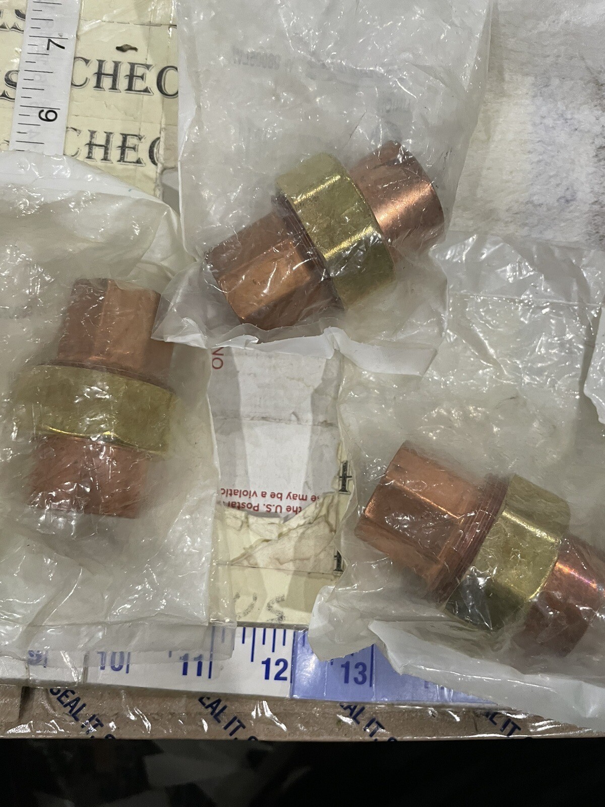New 3X  Streamline. 1'' Lead Free Copper Brass Sweat Female Union Mueller