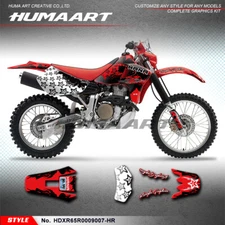 Motocross Complete Custom Vinyl Sticker Decal Graphics Kit for XR650R 2000-2009