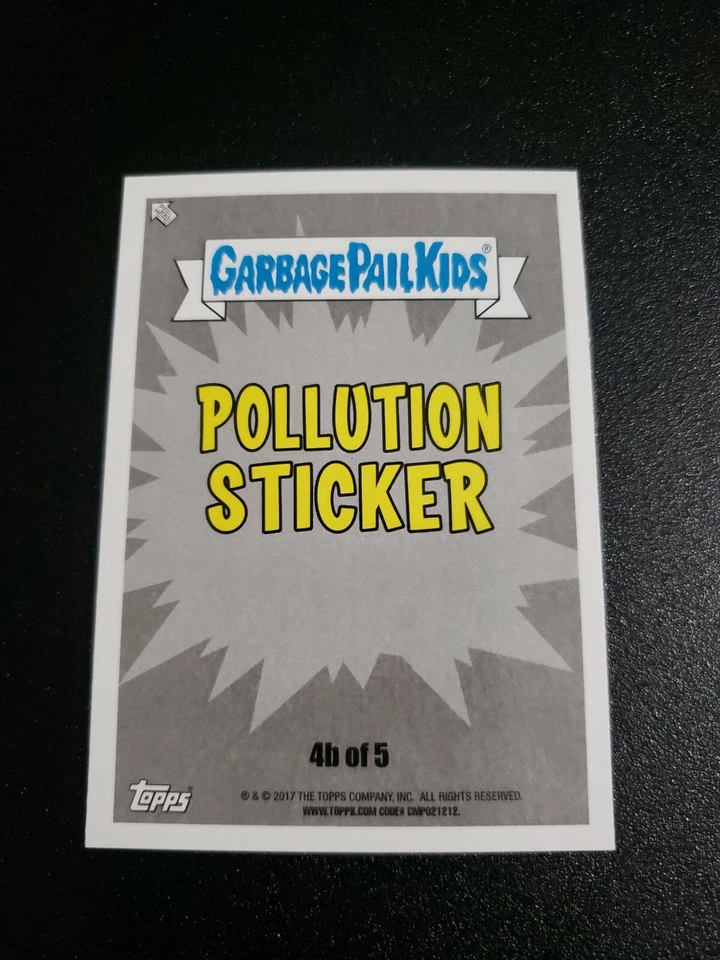 Garbage Pail Kids 4b CONTAMI NATE 2017 Adam Geddon POLLUTION GPK - Image 2 of 2