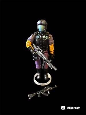 Transformers Cobra Decepticon Purple Viper Black Major Custom GI Joe w/Filecard