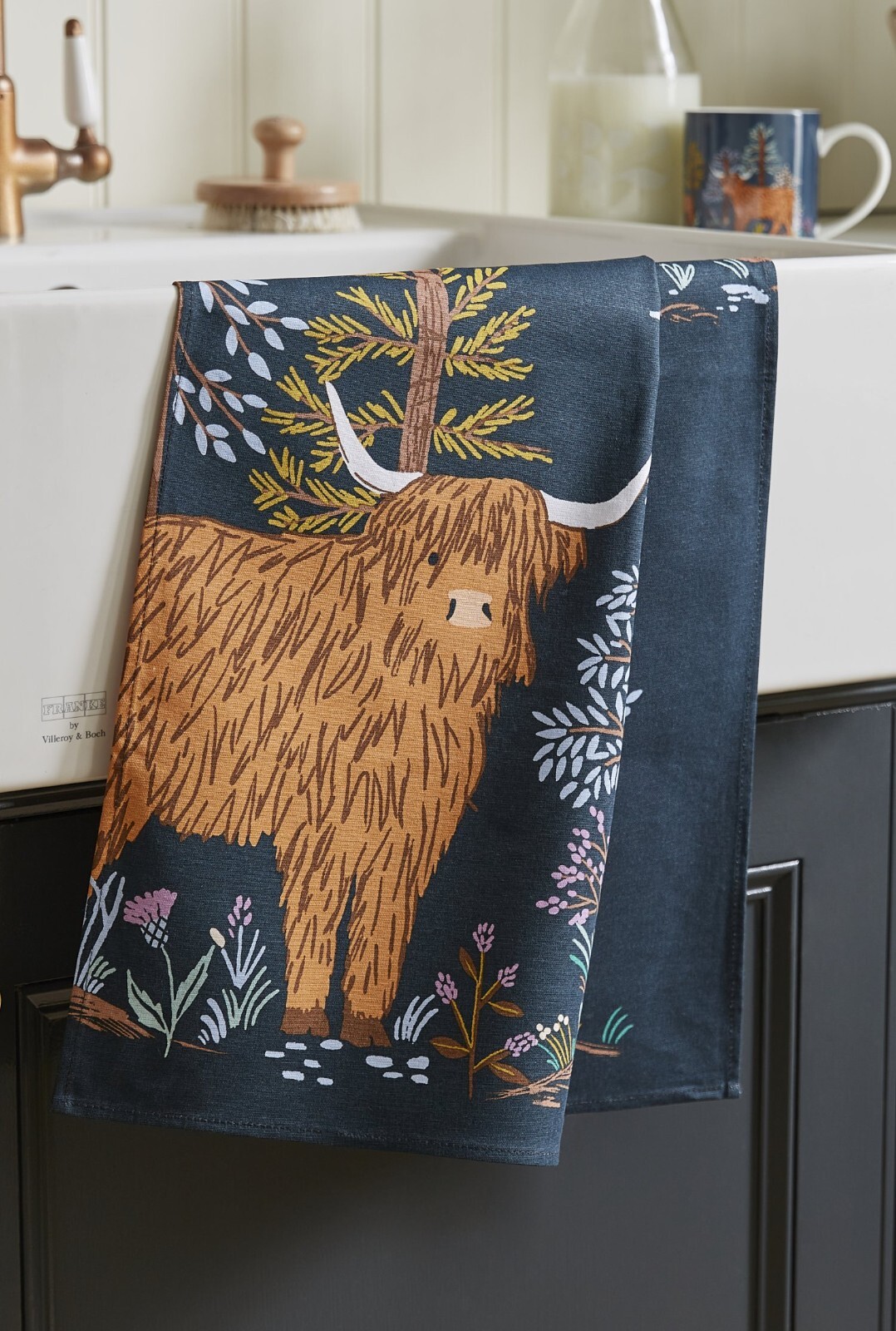 Ulster Weavers ""Connie the Cow"", Printed cotton tea towel.