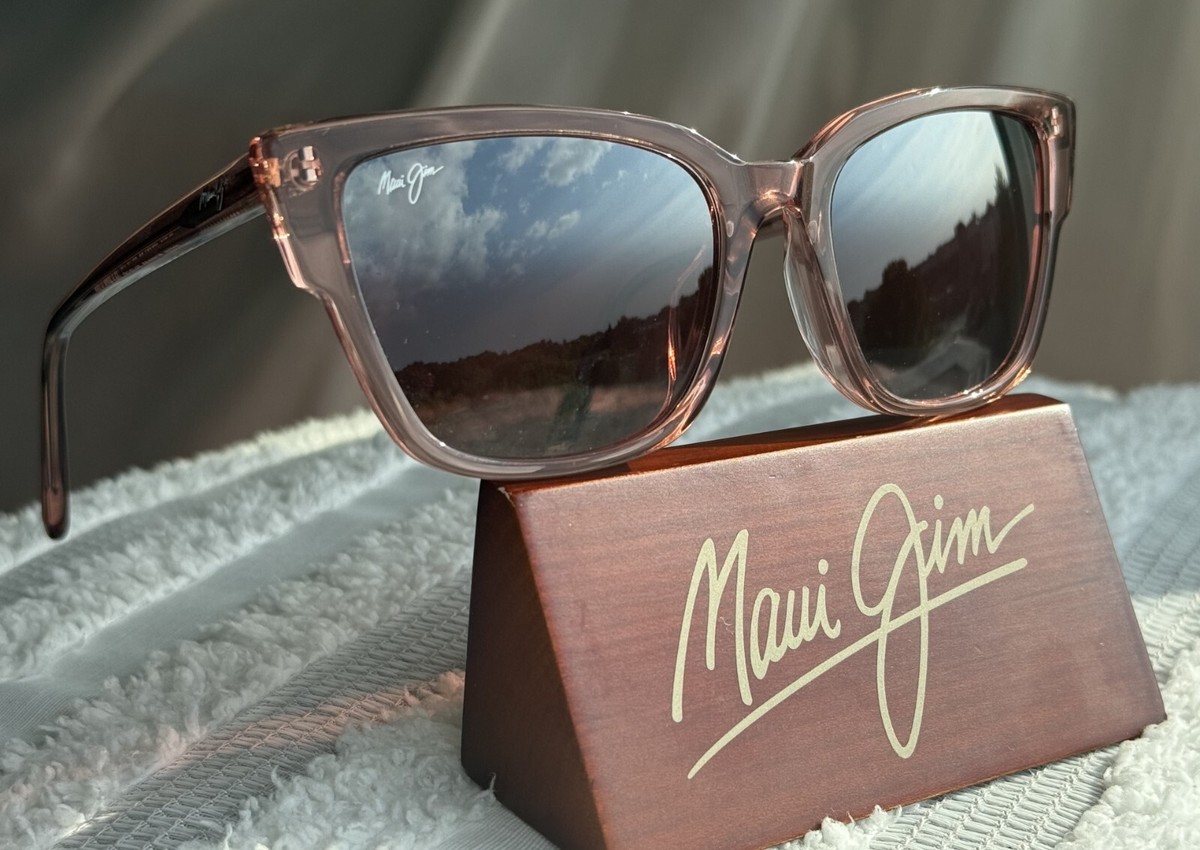 Maui Jim Kou MJ 884 09 Translucent Pink Frame Maui Rose Polarized