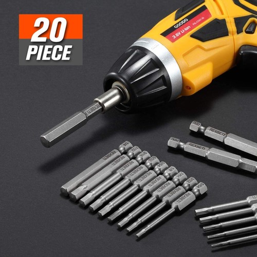 20 Piece Hex Head Allen Wrench Screwdriver Bit Set SAE Metric 1/4 Inch Hex Shank - 第 7/7 張圖片