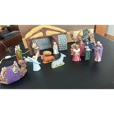 16 Vintage Nativity Scene Ceramic 
