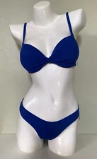 Victoria's Secret Twist Push Up Bikini Top & Bottom Swim Set Blue