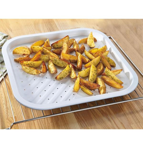 Keramik-Knusperblech knusprige Pommes Pommesblech Fettfrei Kochen Backen Braten