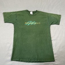 Vintage Washington DC Souvenir Tee Green Medium Embroidered VTG 90s Unisex