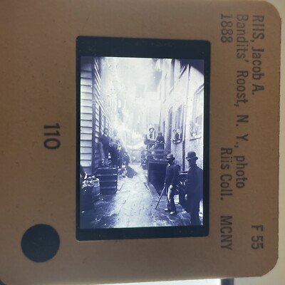 Jacob Riis  Bandit s Roost 1888'' Early American Photography 35mm Slide