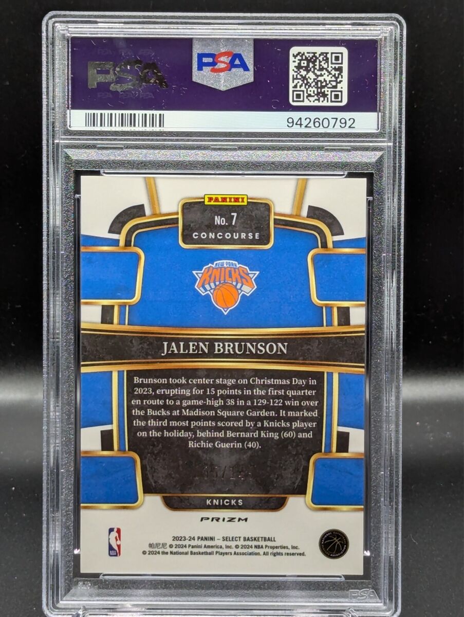 Jalen Brunson 2023-24 Panini Select Concourse White Prizm Jalen Brunson 2023-24 Panini Select Concourse White Prizm