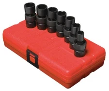 Sunex 7pc 3/8" Metric 6pt Universal Impact Sockets Set Tools Drive Swivel 3655