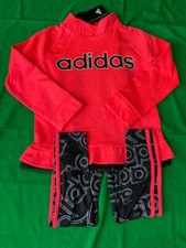 Adidas Girls' Youth 2-piece Active Set Pink Sweater  Black Multi, 6X NWT