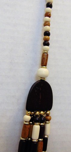 "Collar de cuentas de madera y plástico de 26", 6 hebras - Imagen 4 de 6