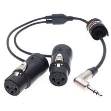 Audio Cable for R DE Wireless GO II MixPre, 3.5 TRS to TWO XLR 3 Pin 50cm