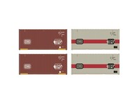 Hobbytrain H9017 - Container Set 2 20 DB Container 4-Teilig - Spur N - NEU