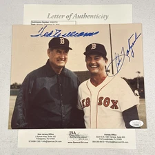 Ted Williams & Carl Yastrzemski Autograph / Signed 8x10 Photo JSA Loa