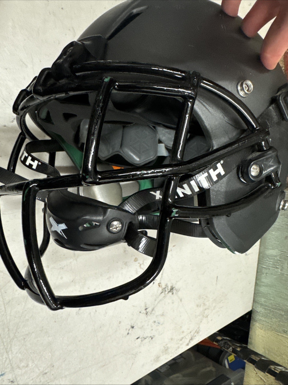 GRAY Matte XENITH FOOTBALL HELMET JUNIOR Medium