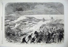 Old Antique Print 1869 Ta Army Review Dover Ship Wreck Ferret Admiralty 19th