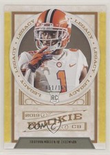 2019 Panini Legacy Rookies Yellow 51/165 Trayvon Mullen Jr #197 0q3