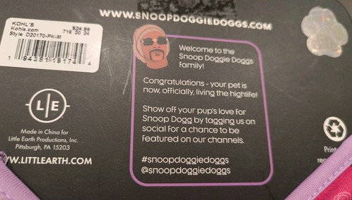 Snoop Doggie Doggs Pet Dog Pajamas Pink PJ's Size Medium Jammies - Picture 4 of 7