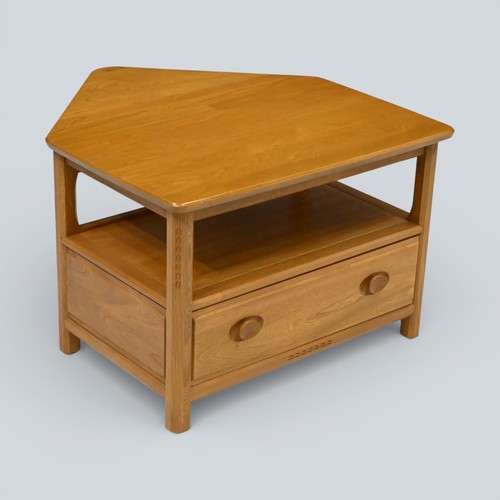 Ercol Eck-TV-Ständer Videoschrank Eckklappe helle Oberfläche KOSTENLOSE UK-Lieferung*