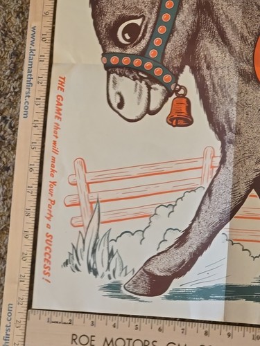 Nuevo de Lote Antiguo Original Pin La Cola En El Burro Juego Fiesta Cumpleaños; Sin Usar - Imagen 11 de 17
